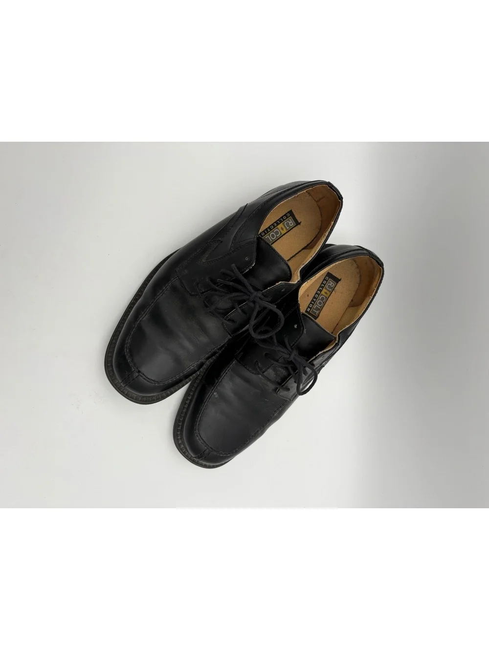 RJ Colt Collection Men's 12m Black Leather Dress Shoes Dress Or Casual